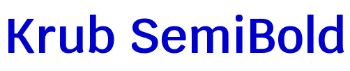 Krub SemiBold шрифт